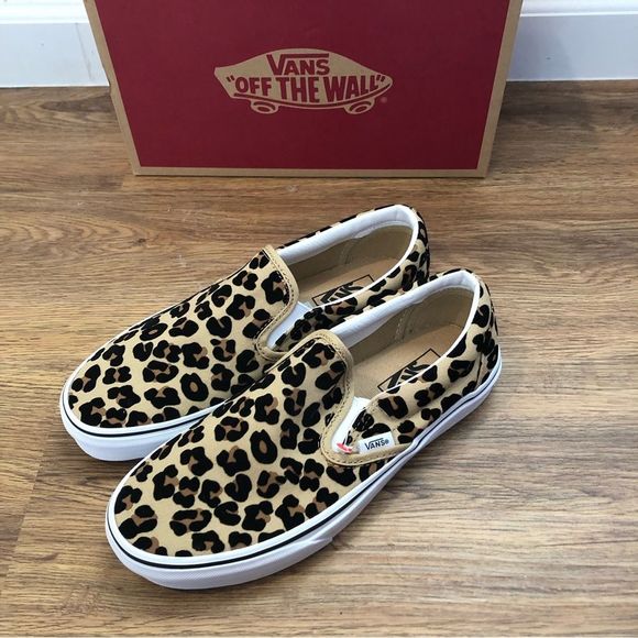 VANS animal print cheetah leopard slip on shoes sneakers sz 8.5 womens new - Picture 5 of 6
